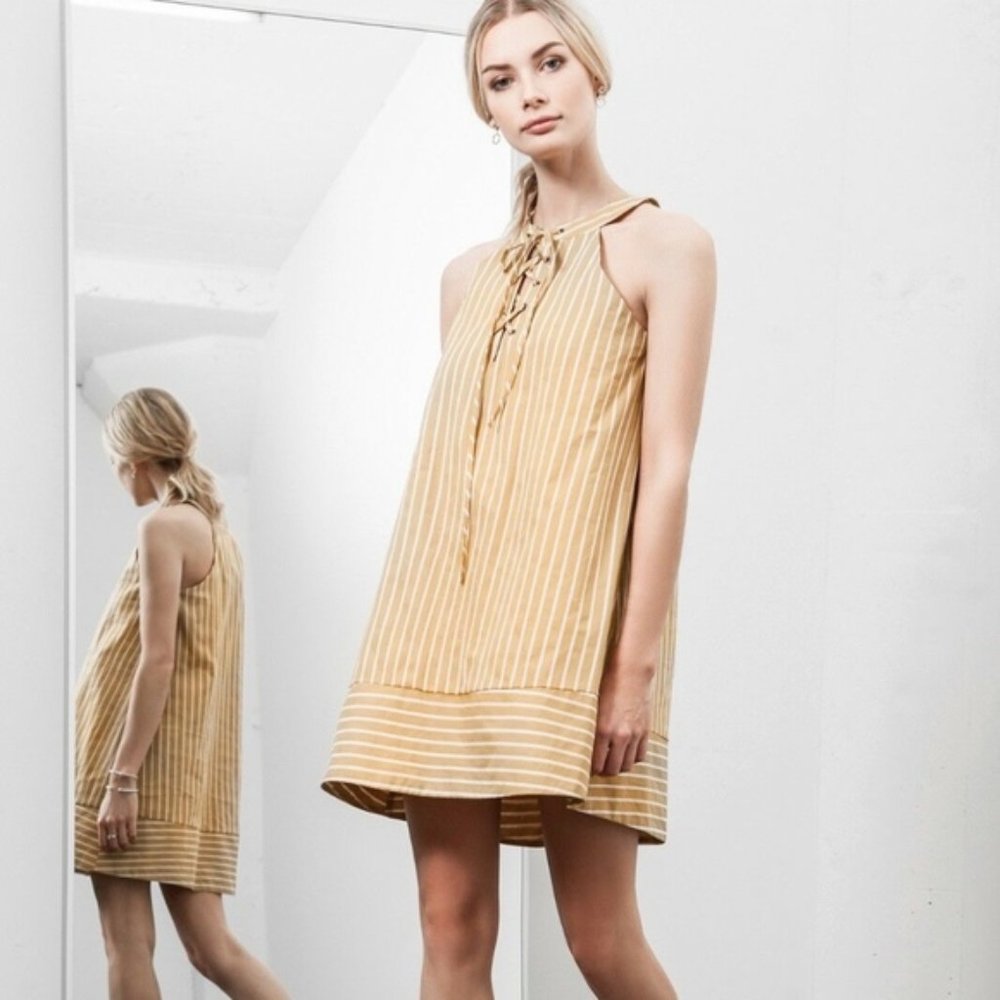 Yellow & White Stripe Sun Dress